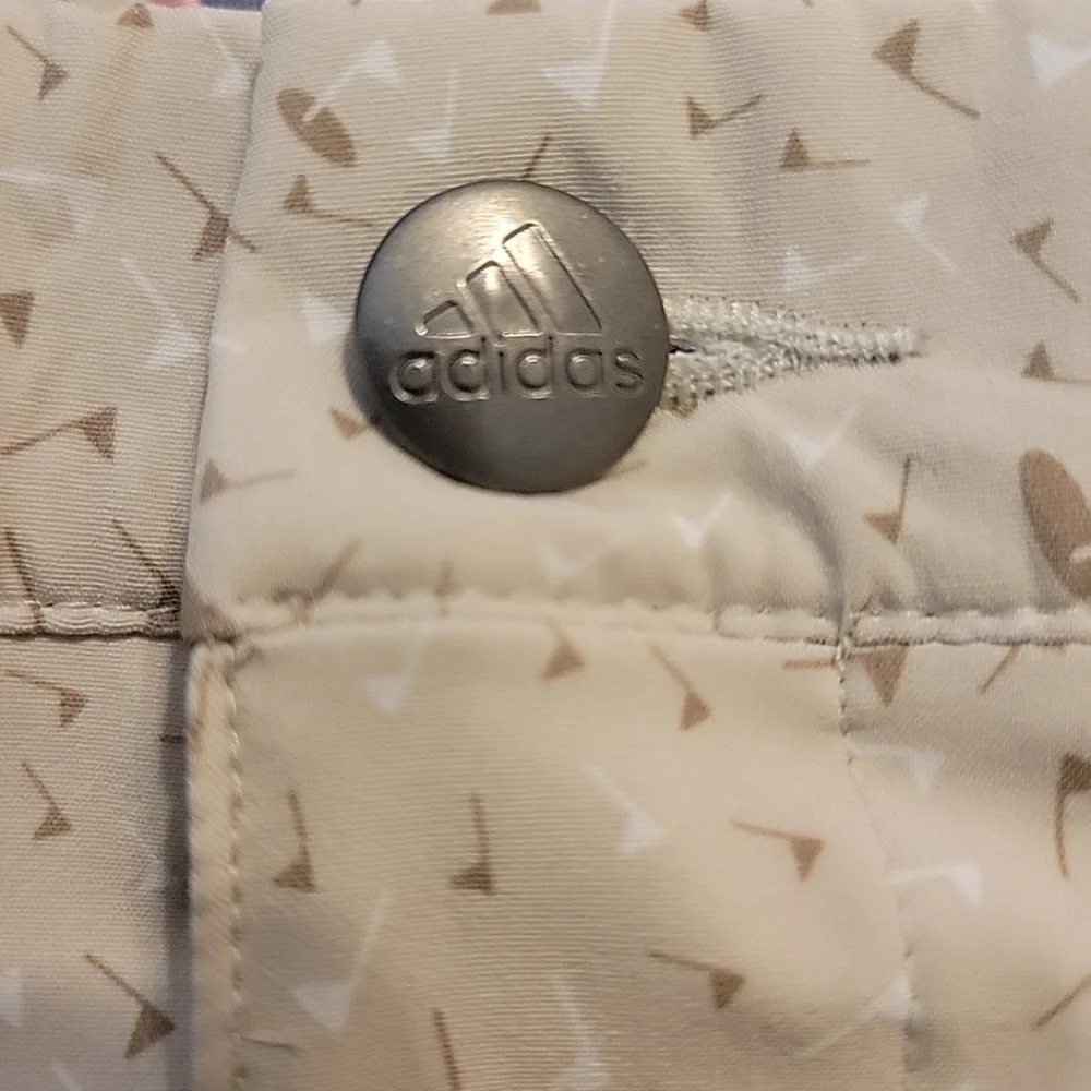NWT Adidas Ultimate Golf‎ Shorts Mens 40 Biege Brown Chino Allover All Print